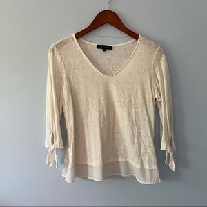 Sanctuary White 3/4 Sleeve Tee Shirt
